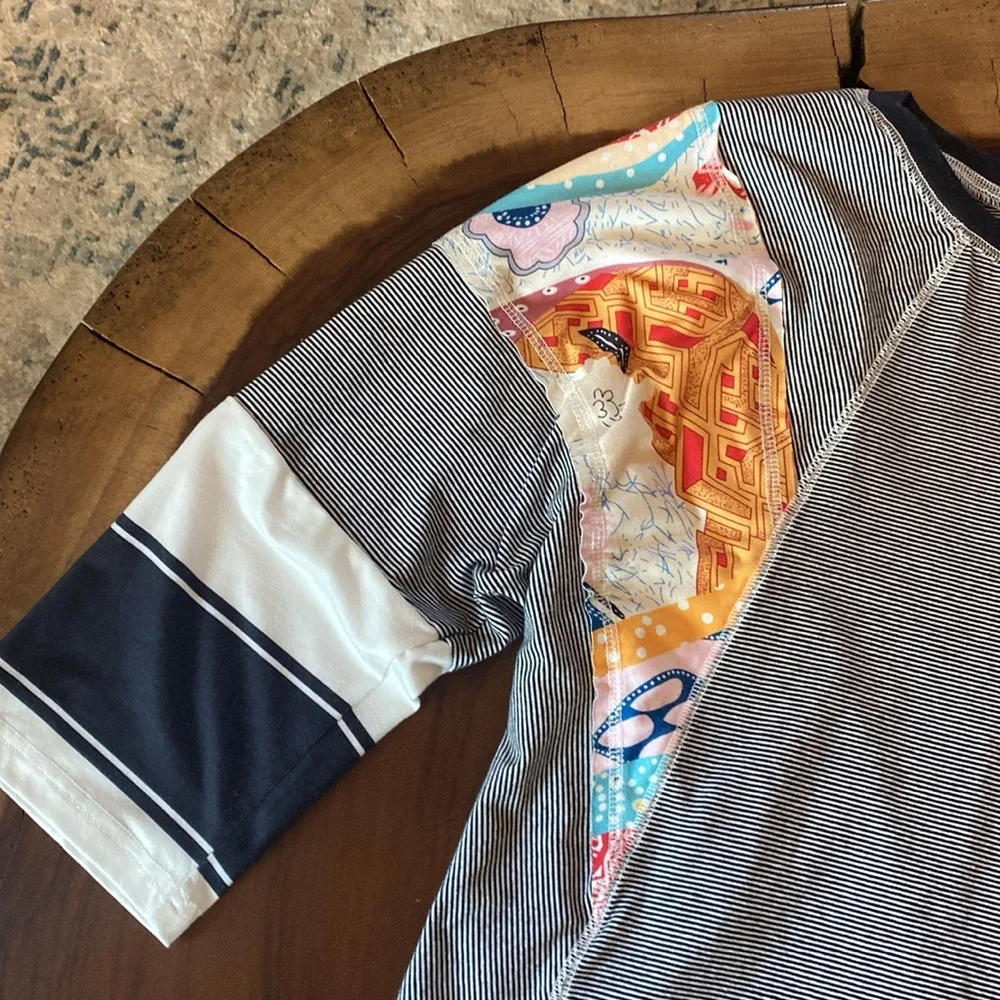 Colorful Boho Patchwork Shirt/ Size Medium - Picture 3 of 6